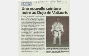KARATE : Jean Noel Gouz ceinture noire 1er Dan a les honneurs de la presse