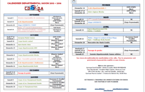 SELF DEFENSE (KRAV MAGA)/KARATE - CALENDRIER DEPARTEMENTAL 2015/ 2016