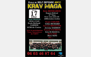 STAGE KRAV MAGA 17 DECEMBRE 2019