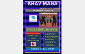Dimanche 30 janvier 2022 Stage Krav Maga - Ceinture verte