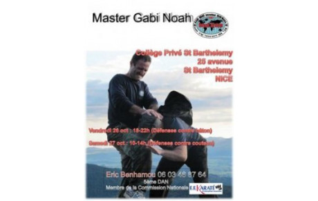 KARATE : stage KRAV MAGA à Nice GABY NOAH 8e Dan