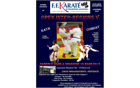 KARATE : OPEN INTER REGIONS  A VITROLLES 8 COMPBATTANTS POUR LE DOJO DE VALLAURIS