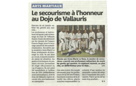 ARTICLE PRESSE NICE MATIN : SECOURISME 