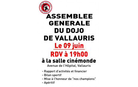 ASSEMBEE GENERALE DU DOJO DE VALLAURIS