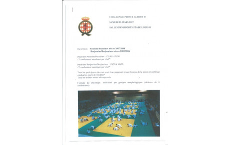 JUDO JU JITSU  CHALLENGE PRINCE ALBERT II