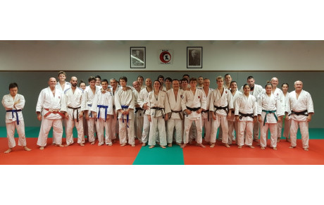 JUDO JU JITSU SELF DEFENSE  ENTRAINEMENT EN COMMUN AU DOJO DE VALLAURISS