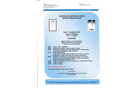 JUDO JU JITSU SELF DEFENSE  JOURNEE DES CEINTURES NOIRES