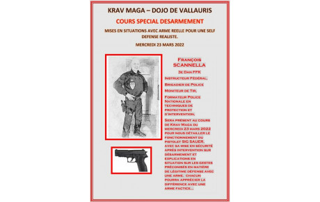 COURS KRAV MAGA - SELF DEFENSE (désarment arme réelle)